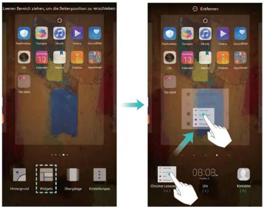 Leeren Bereich ziehen, um die Seiterposition zu verschieben Entfermen TelefonMan Designs Music Videos Gesundheit Lith Kalendar Memo Dateien Einstellungen Top Apps Hintergrund Widgets Übergänge Einstellungen Chrome-Leseze 3 x 3 Uhr (3) Kontakte (3)