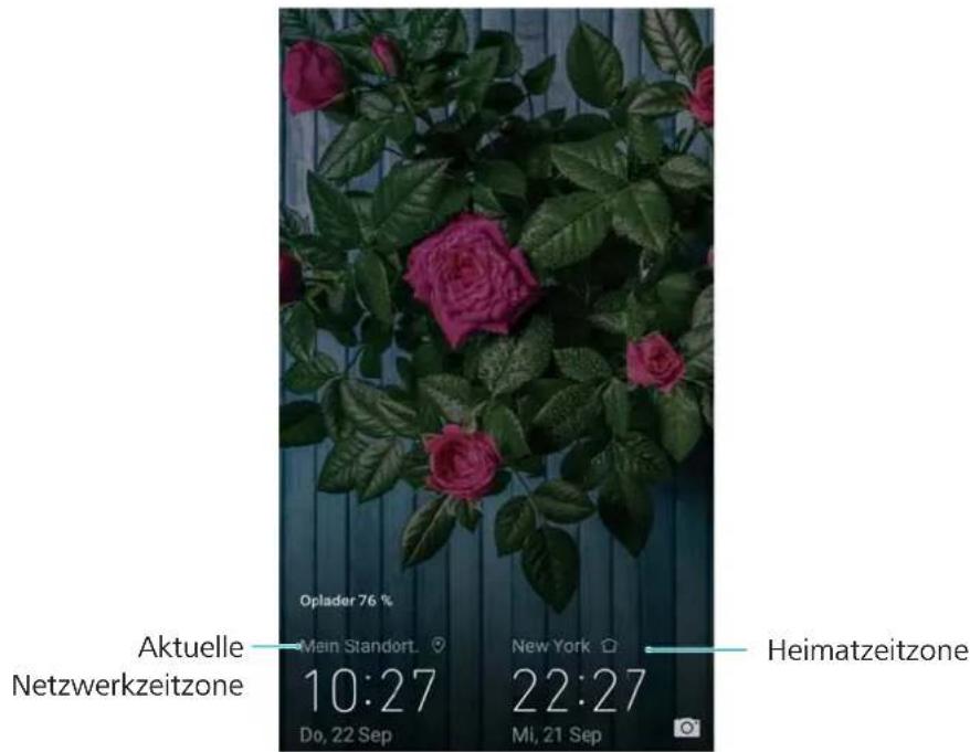 Oplader 76 % Aktuelle Netzwerkzeitzone 10:27 Do, 22 Sep New York 22:27 Mi, 21 Sep Heimatzeitzone