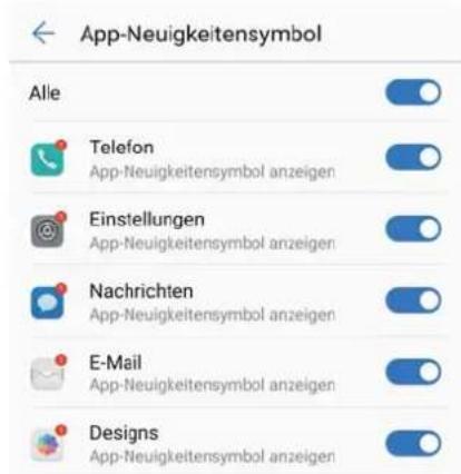 App-Neuigkeitensymbol Alle Telefon App-Neuigkeitensymbol anzeigen Einstellungen App-Neuigkeitensymbol anzeigen Nachrichten App-Neuigkeitensymbol anzeigen E-Mail App-Neuigkeitensymbol anzeigen Designs App-Neuigkeitensymbol anzeigen