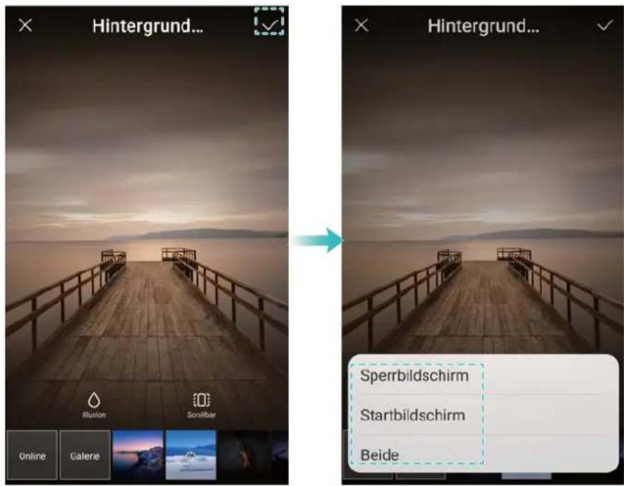 Hintergrund... Hintergrund... Sperrbildschirm Startbildschirm Beide