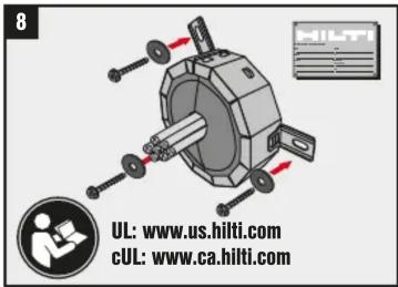 8 HILTI UL: www.us.hilti.com cUL: www.ca.hilti.com