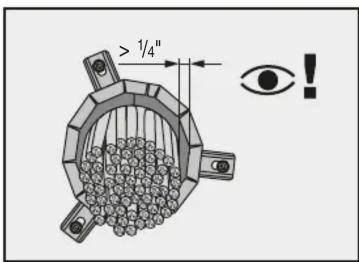 > 1/4"
