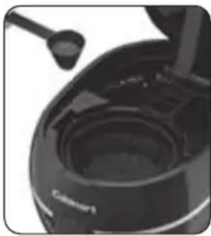 CUISINART DCC-1500TG - Insert filter and add the ground coffee - 3