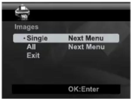 Images • Single Next Menu All Next Menu Exit OK:Enter