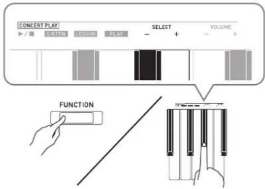 CONCERT PLAY / LEVEL LEGISON PLAY SELECT VOLUME FUNCTION