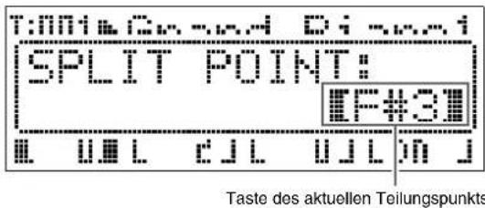 T:0016-0014 Di-001 SPLIT POINT: IF#31 UIL cJL UJLN J Taste des aktuellen Teilungspunkts