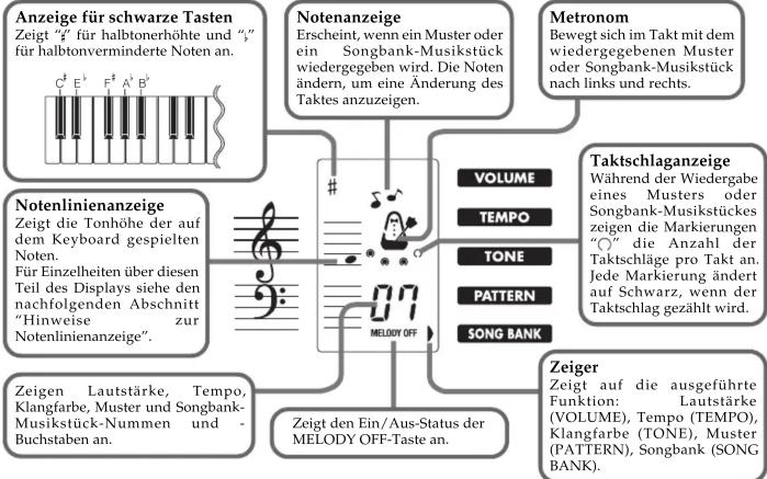 CASIO SA-75 - Display-Anzeigen - 1