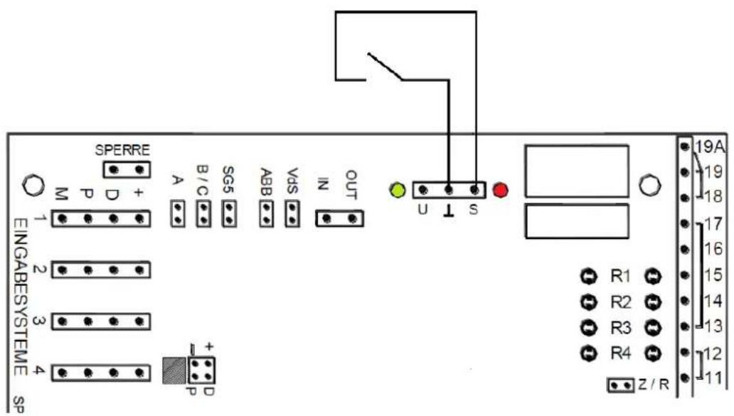 SPERRE M P D + A B/C SG5 ABB Vss IN OUT EINGABESYSTEME SP R1 R2 R3 R4 Z/R 19A 19 18 17 16 15 14 13 12 11