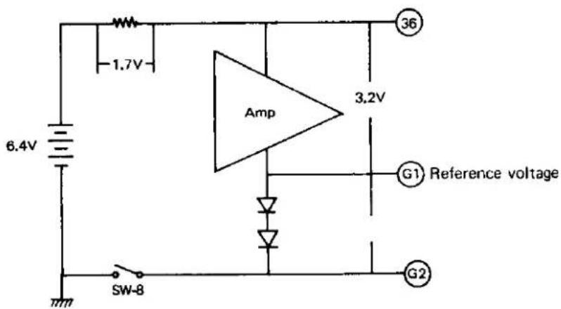 6.4V -1.7V Amp 3.2V G1 Reference voltage SW-8 G2 36