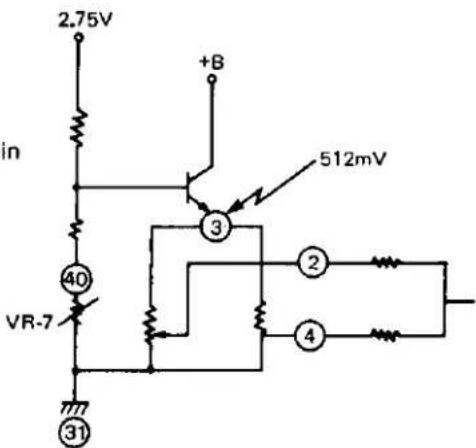 2.75V in +B 512mV 3 40 VR-7 ③ ② ④ ③1