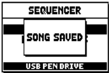 SEQUENCER SONG SAVED USB PEN DRIVE