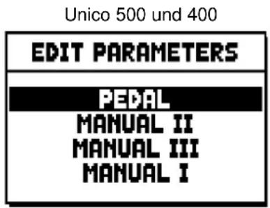 Viscount Unico 500 - EINSTELLUNG DER KLANGPARAMETER (Funktion EDIT PARAMETERS) - 1