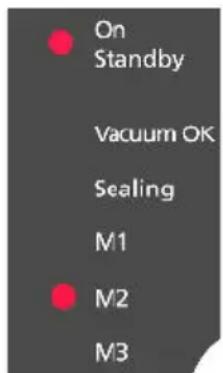 On Standby Vacuum OK Sealing M1 M2 M3