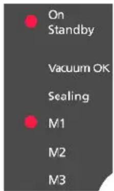 On Standby Vacuum OK Sealing M1 M2 M3