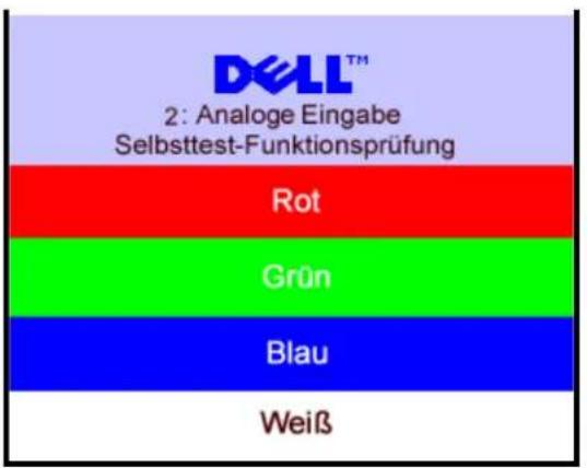 DELL™ 2: Analoge Eingabe Selbsttest-Funktionsprüfung Rot Grün Blau Weiß