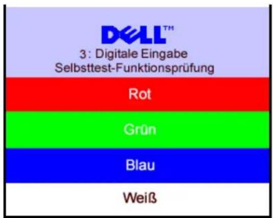 DELL™ 3: Digitale Eingabe Selbsttest-Funktionsprüfung Rot Grün Blau Weiß