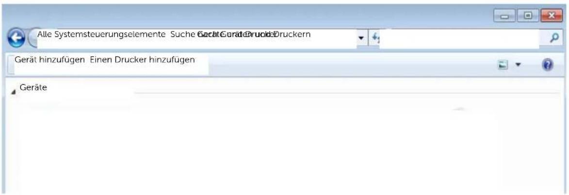 Alle Systemsteuerungselemente Suche Gerät Geräte Drucke Druckern Gerät hinzufügen Einen Drucker hinzufügen Geräte