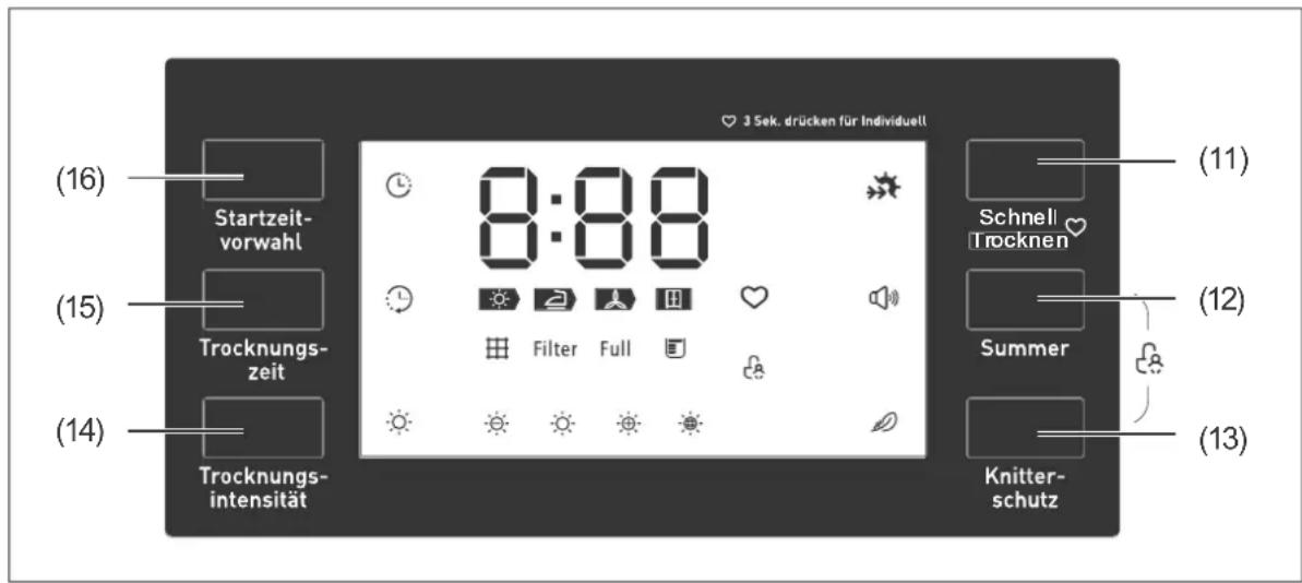 Hanseatic HKT8BGT2 - Available settings - 1