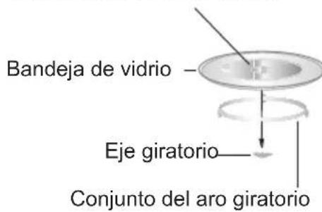 Bandeja de vidrio Eje giratorio Conjunto del aro giratorio
