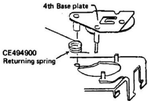 4th Base plate CE494900 Returning spring