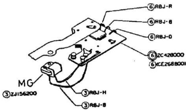 MG ③ZJ156200 ③RBJ-H ③RBJ-B ⑥RBJ-R ⑥RBJ-B ⑥RBJ-D ⑥ZC428000 ⑥ICE268B001