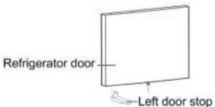 Refrigerator door Left door stop