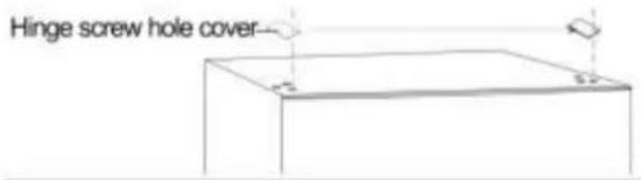 Hinge screw hole cover—