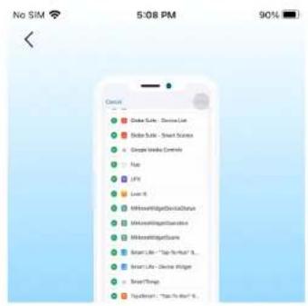No SIM 5:08 PM 90% Cancel ● Spike Safe - Device Lite ● Spike Safe - Smart Smart ● Deep Audio Devices ● Map ● LFX ● Laser II ● MegaLinkagesDistribVar ● MegaLinkagesDistribVar ● MegaLinkagesDistribVar ● Smart Lite - Top-Top-Risk S... ● Smart Lite - Device Atlas ● Smart Things ● TopKings - Top-Top-Risk S...