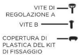 VITE DI REGOLAZIONE A VITE B COPERTURA DI PLASTICA DEL KIT DI FISSAGGIO