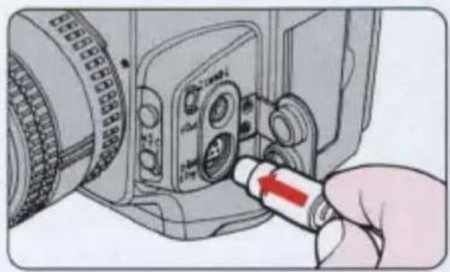 NIKON E2s - Connect the External Sync Adaptor (EX-10) to the camera's D-Out/ E. Trig. terminal. - 1