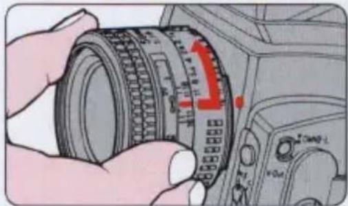 NIKON E2s - Mounting the lens - 1
