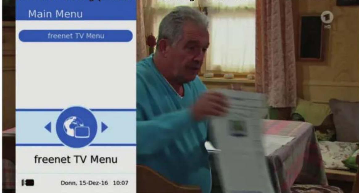 Main Menu freenet TV Menu freenet TV Menu Donn, 15-Dez-16 10:07