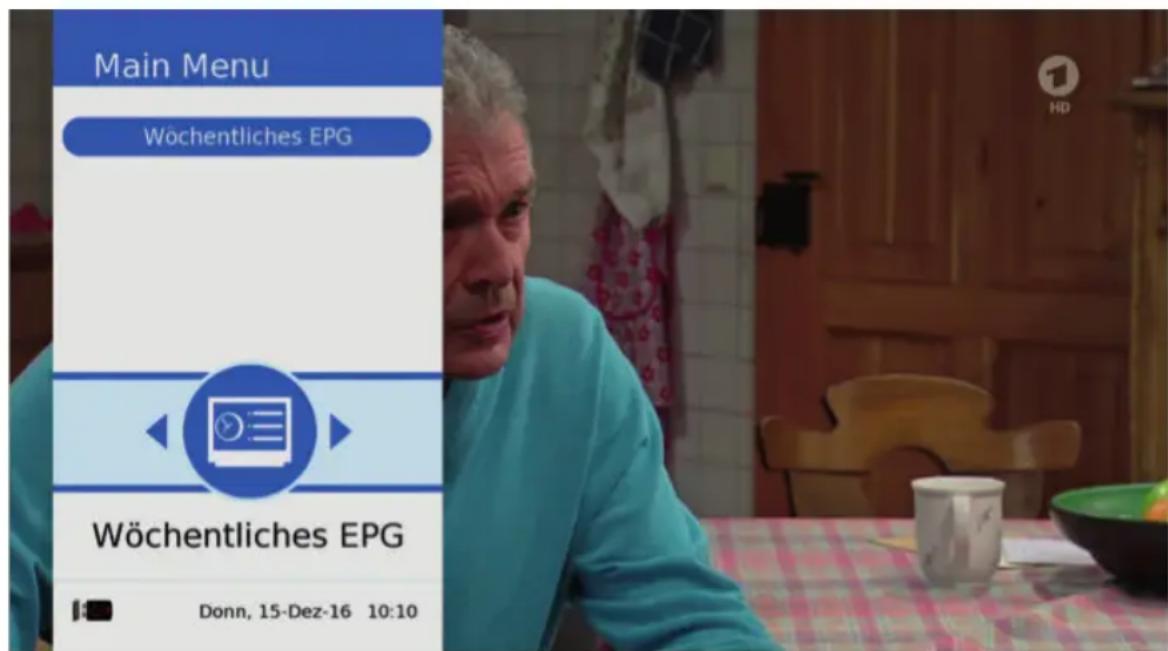 Main Menu Wöchentliches EPG Wöchentliches EPG Donn, 15-Dez-16 10:10