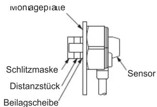 monagepiaue Schlitzmaske Distanzstück Beilagscheibe Sensor