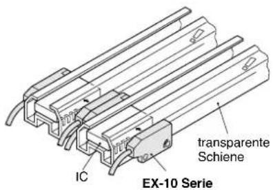 transparente Schiene IC EX-10 Serie
