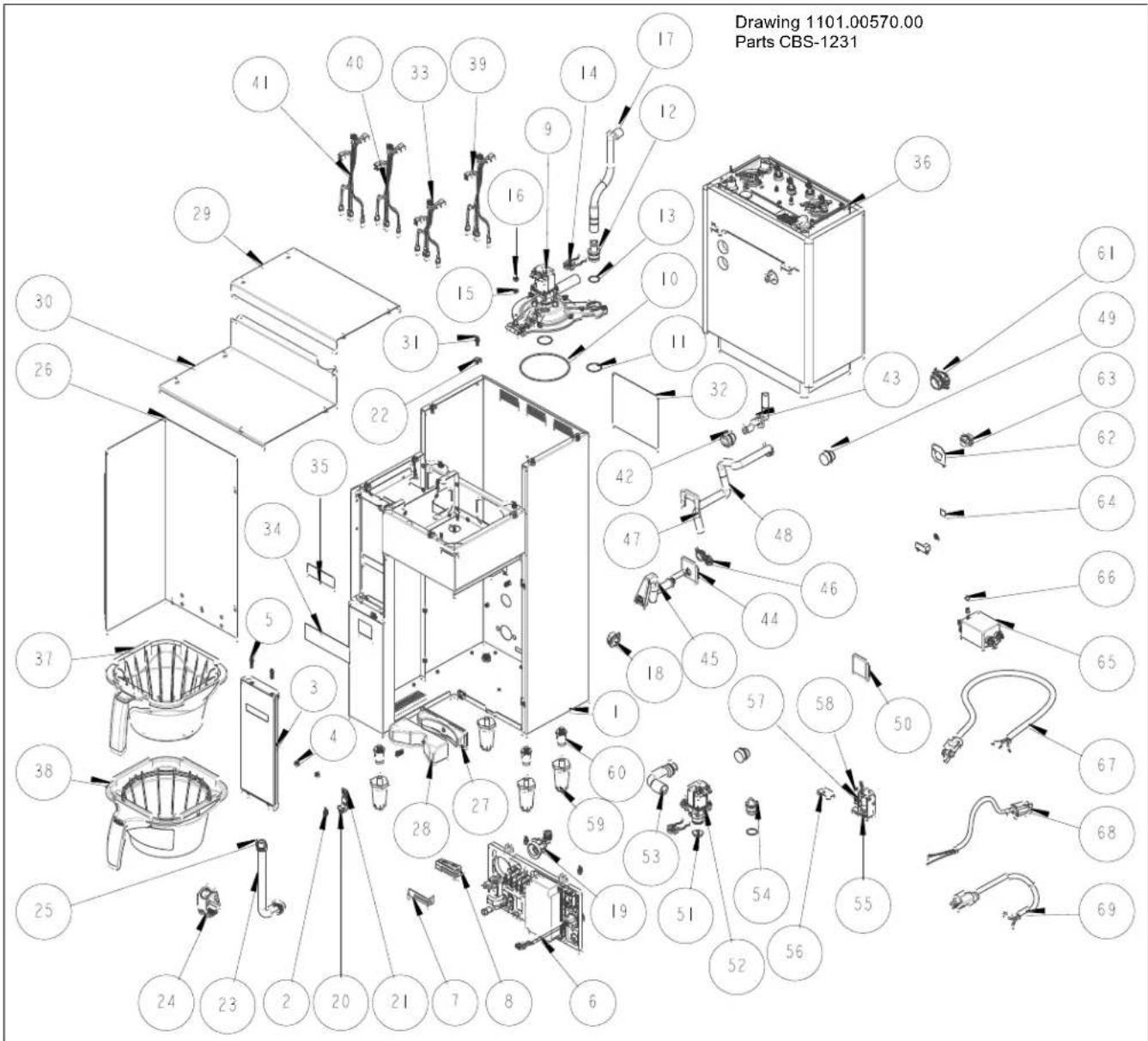 Drawing 1101.00570.00 Parts CBS-1231