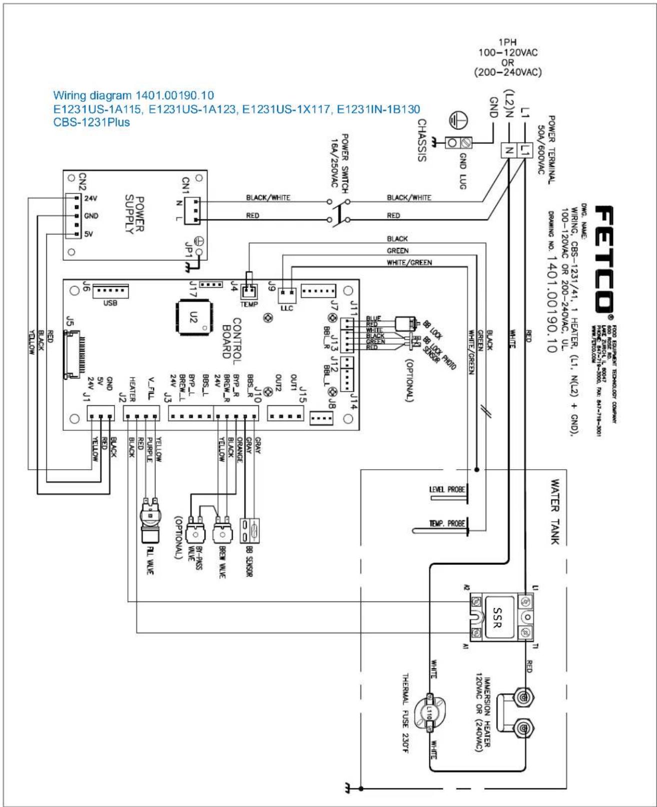 WIRING Diagram 1401.00190.10 E1231US-1A115, E1231US-1A123, E1231US-1X117, E1231IN-1B130 CBS-1231Plus POWER SUPPLY CN1 N L U2 J17 CONTROL BOARD J4 TEMP J9 LLC J15 OUT1 OUT2 GRAY GRSW R BLACK BLACK WHITE/GREEN WHITE/GREEN GREEN BLUE BLUEK RSD RGB RGB RSD VTLW VTLW USB USB RAM/CLK RAM/CLK RAM/CLK RAM/CLK RAM/CLK RAM/CLK RAM/CLK RAM/CLK RAM/CLK RAM/CLK RAM/CLK RAM/CLK RAM/CLK RAM/CLK RAM/CLK RAM/CLK RAM/CLK RAM/CLK RAM/CLK RAM/CLK RAM/CLK RAM/CLK RAM/CLK RAM/CLK RAM/CLK RAM/CK RAM/CK RAM/CK RAM/CK RAM/CK RAM/CK RAM/CK RAM/CK RAM/CK RAM/CK RAM/CK RAM/CK RAM/CK RAM/CK RAM/CK RAM/CK RAM/CK RAM/CK RAM/CK RAM/CK RAM/CK RAM/CK RAM/CK RAM/CK RAM/CK RAM/CA 230F THermal Fuse 230F L1 L1 L1 L1 L1 L1 L1 L1 L1 L1 L1 L1 L1 L1 L1 L1 L1 L1 L1 L1 L1 L1 L1 L1 L1 L1 L1 L1 L1 L1 L1 L1 L1 L1 L1 L1 L1 L1 L1 L1 L1 L1 L1 L1 L1 L1 L1 L1 L1 L1 L1L1L1L1L1L1L1L1L1L1L1L1L1L1L1L1L1L1L1L1L1L1L1L1L1L1L1L1L1L1L1L1L1L1L1L1L1L1L1L1L1L1L1L1L1L1L1L1L200-240VAC UL. POWER TERMINAL 50A/600VAC 50A/600VAC 50A/600VAC 50A/600VAC 50A/600VAC 50A/600VAC 50A/600VAC 50A/600VAC 50A/600VAC 50A/600VAC 50A/600VOCN(2) POWER TERMINAL 50A/600VAC 50A/600VAC 50A/600VAC 50A/600VAC 50A/600VAC 50A/600VAC 50A/600VAC 50A/600VAC 50A/600VAC 50A/6O#N: CBS-233I-4I, I HEATER (IL, N(L2) + CND), 140.1.00.90.10, 10-12VAC OR 20D-24VAC UL. WRINGS, CBS-233I-4I, I HEATER (IL, N(L2) + CND), 849-778-300I 849-778-300I 849-778-300I 849-778-300I 849-778-300I 849-778-300I 849-778-300I 849-778-300I 849-778.3MOM: CDS:CRDCOR 24VAC OR 24VAC U/L. INFORMATION TECHNOLOGY COMPANY 50B EQUIPMENT TECHNICOLE COMPANY 50B EQUIPMENT TECHNOLOGY COMPANY 50B EQUIPMENT TECHNOLOGY COMPANY 50B EQUIPMENT TECHNOLOGY COMPANY 50B EQUIPMENT TECHNOLOGY COMPANY 50B EQUIPMENT TECHNOLOGY COMPANY 50B EQUIPMENT TECHNOLOGY COMPANY 50B EQUIPMENT TECHNOLOGY COMPANY 50B EQUIPMENT TECHNOLOGY COMPANY 50B EQUIPMENT TECHNOLOGY COMPANY 50B EQUIPMENT TECHNOLOGY COMPANY 50B EQUIPMENT TECHNOLOGY COMPANY 50B EQUIPMENT TECHNOLOGY CORPANER 50B EQUIPMENT TECHNOLOGY CORPANER 50B EQUIPMENT TECHNOLOGY CORPANER 50B EQUIPMENT TECHNOLOGY CORPANER 50B EQUIPMENT TECHNOLOGY CORPANER 50B EQUIPMENT TECHNOLOGY CORPANER 50B EQUIPMENT TECHNOLOGY CORPANER 50B EQUIPMENT TECHNOLOGY CORPANER 50B EQUIPMENT TECHNOLOGY CORPANER 50C MNC: CDS:CRDCOR 24VAC OR 24VAC UL. INFORMATION HETER 55R THERMAL FUSE 230F