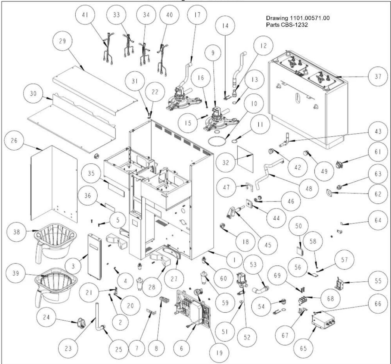 Drawing 1101.00571.00 Parts CBS-1232