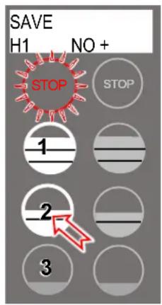 SAVE H1 NO + STOP STOP 1 2 3