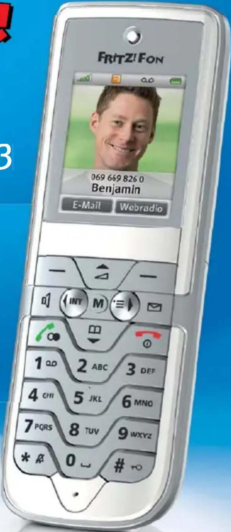 FRITZ! FON 069 669 826 0 Benjamin E-Mail Webradio 1 INT M 1 AD 2 ABC 3 DEF 4 CHI 5 JKL 6 MNO 7 PQRS 8 TUV 9 WXYZ * # 0 # #