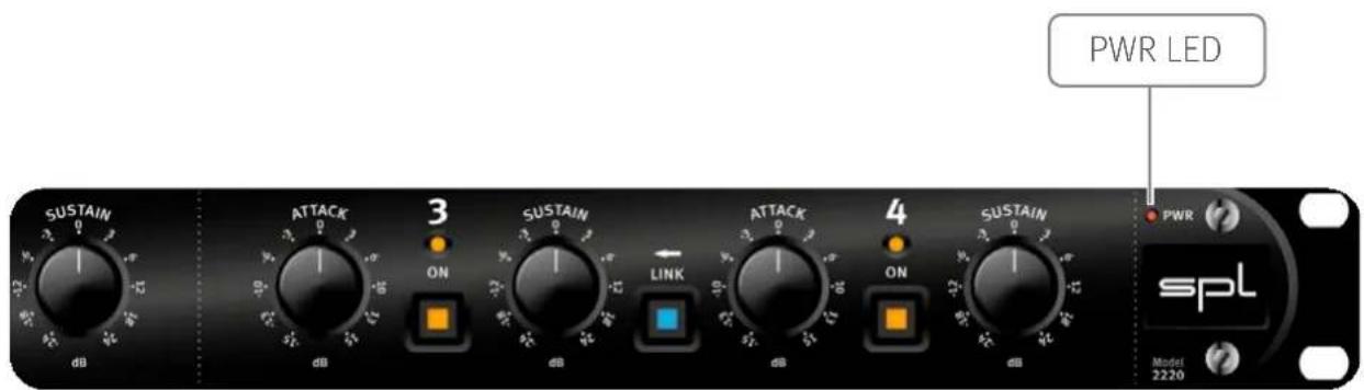 PWR LED SUSTAIN ATTACK 3 SUSTAIN LINK ATTACK 4 SUSTAIN PWR spl Model 2220