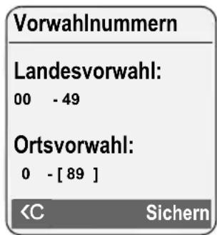 Vorwahlnummern Landesvorwahl: 00 - 49 Ortsvorwahl: 0 - [89 ]