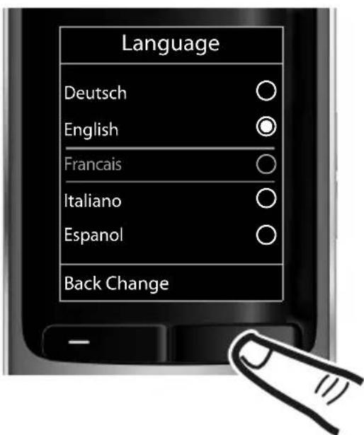 Language Deutsch ○ English ○ Francais ○ Italiano ○ Espanol ○ Back Change