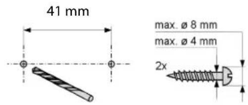 41 mm max. ø 8 mm max. ø 4 mm 2x