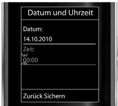 Datum und Uhrzeit Datum: 14.10.2010 Zeit: 00:00 Zurück Sichern