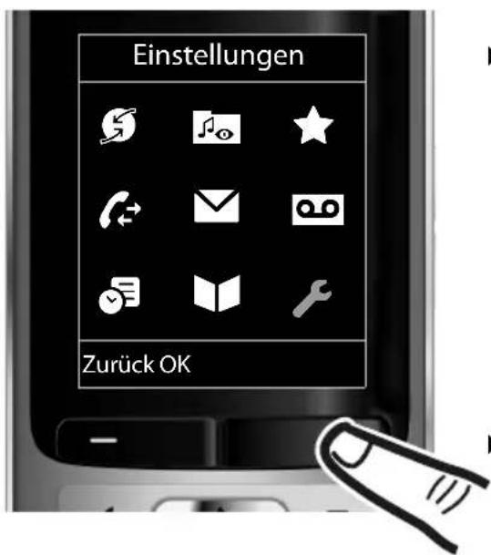 Einstellungen Zurück OK