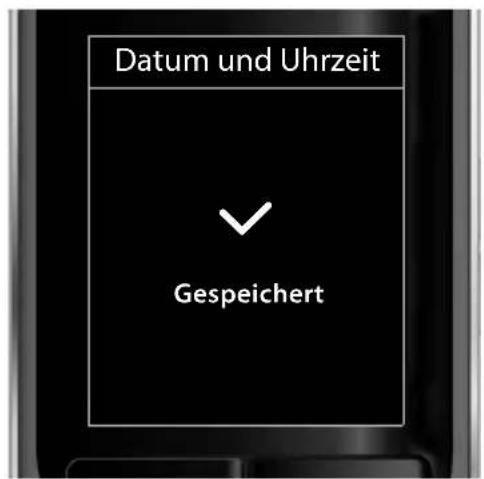 Datum und Uhrzeit ✓ Gespeichert