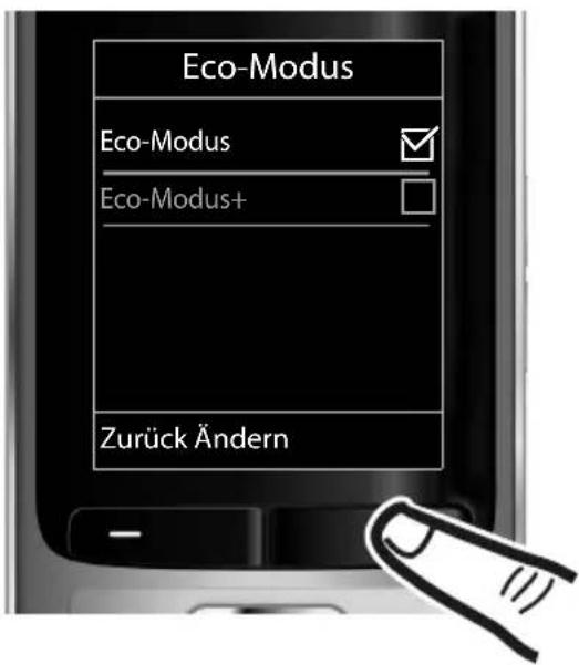 Eco-Modus Eco-Modus Eco-Modus+ Zurück Ändern
