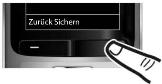 Zurück Sichern