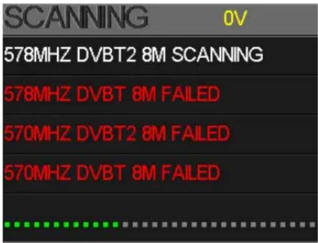 SCANNING 0V 578MHZ DVBT2 8M SCANNING 578MHZ DVBT 8M FAILED 570MHZ DVBT2 8M FAILED 570MHZ DVBT 8M FAILED